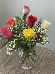 Half Dozen Assorted Roses from Nate's Flowers in Casper, WY
