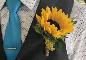 Sunflower Boutonniere from Nate's Flowers in Casper, WY