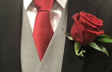 Red Rose Boutonniere  from Nate's Flowers in Casper, WY