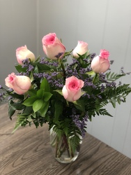 6 Pink Roses from Nate's Flowers in Casper, WY