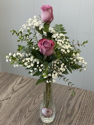 2 Lavender Rose Bud Vase from Nate's Flowers in Casper, WY