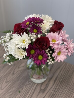 Daisies and Red Rose Assortment
