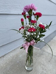 Pink Carnation Budvase from Nate's Flowers in Casper, WY