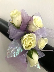 1A - White Rose Wrist Corsage from Nate's Flowers in Casper, WY