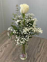 White Rose Bud Vase from Nate's Flowers in Casper, WY