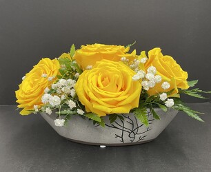 Yellow Rose Ceramic from Nate's Flowers in Casper, WY
