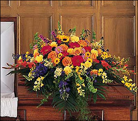 Celebration of Life Casket Spray from Nate's Flowers in Casper, WY